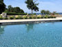 Inground Pool With Plantings and Rock Wall